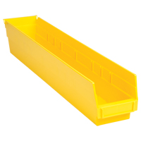 Bacs de rangement pour tablettes, 4-1/8" la x 4" H x 23-5/8" p, Jaune, Capacit&eacute; 50 lb CSL Industriel Inc.