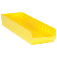 Bacs de rangement pour tablettes, 8-3/8" la x 4" H x 23-5/8" p, Jaune, Capacit&eacute; 50 lb CSL Industriel Inc.