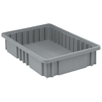 Divider Box&reg; Containers, Plastic, 16.5" W x 10.9" D x 3.5" H, Grey CSL Industriel Inc.