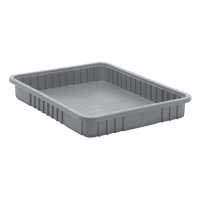 Divider Box&reg; Containers, Plastic, 22.5" W x 17.5" D x 3" H, Grey CSL Industriel Inc.