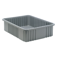 Divider Box&reg; Containers, Plastic, 22.5" W x 17.5" D x 6" H, Grey CSL Industriel Inc.