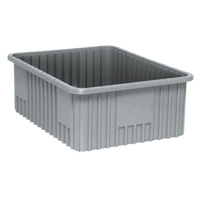 Divider Box&reg; Containers, Plastic, 22.5" W x 17.5" D x 8" H, Grey CSL Industriel Inc.