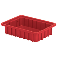 Divider Box&reg; Containers, Polyethylene, 22.4" W x 17.4" D x 5" H, Red CSL Industriel Inc.