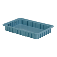 Contenants Divider Box, Poly&eacute;thyl&egrave;ne, 16,5" la x 10,9" p x 2,5" h, Bleu p&acirc;le CSL Industriel Inc.