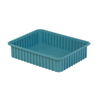 Divider Box&reg; Containers, Polyethylene, 22.4" W x 17.4" D x 5" H, Light Blue CSL Industriel Inc.