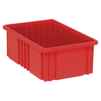 Divider Box&reg; Containers, Plastic, 16.5" W x 10.9" D x 6" H, Red CSL Industriel Inc.