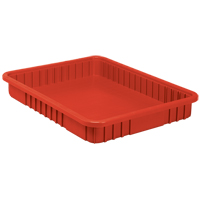 Contenants Divider Box, Plastique, 22,5" la x 17,5" p x 3" h, Rouge CSL Industriel Inc.