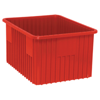 Contenants Divider Box, Plastique, 22,5" la x 17,5" p x 12" h, Rouge CSL Industriel Inc.