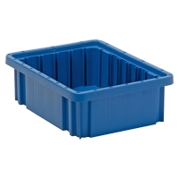 Divider Box&reg; Containers, Plastic, 10.9" W x 8.3" D x 3.5" H, Blue CSL Industriel Inc.