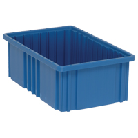 Divider Box&reg; Containers, Plastic, 16.5" W x 10.9" D x 6" H, Blue CSL Industriel Inc.