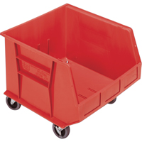 Mobile Bin, 14" H x 16-1/2" W x 18" D, 75 lbs. Capacity, Red CSL Industriel Inc.