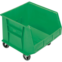 Mobile Bin, 14" H x 16-1/2" W x 18" D, 75 lbs. Capacity, Green CSL Industriel Inc.