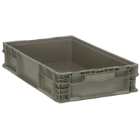 Contenant pliable et empilable, 15" la x 24" p x 5" h, Gris CSL Industriel Inc.