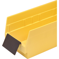 Bacs de rangement pour tablettes - Porte-&eacute;tiquettes de forme allong&eacute;e CSL Industriel Inc.