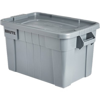 Bac de stockage Brute avec couvercle, 27,88” p x 17,38” la x 15,13” h, Capacit&eacute; 160 lb, Gris CSL Industriel Inc.
