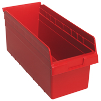 Bacs pour &eacute;tag&egrave;re Store-Max, 8-3/8" la x 8" H x 17-7/8" p, Rouge, Capacit&eacute; 56 lb CSL Industriel Inc.