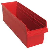Bacs pour &eacute;tag&egrave;re Store-Max, 8-3/8" la x 8" H x 23-5/8" p, Rouge, Capacit&eacute; 68 lb CSL Industriel Inc.