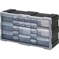 Armoire &agrave; tiroir, Plastique, 22 tiroirs, 19-1/2" x 6-1/4" x 10", Noir CSL Industriel Inc.