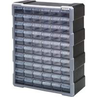 Armoire &agrave; tiroir, Plastique, 60 tiroirs, 15" x 6-1/4" x 18-3/4", Noir CSL Industriel Inc.
