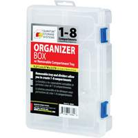 Plastic Compartment Box, 6.25" W x 9.25" D x 2.2" H, 8 Compartments CSL Industriel Inc.