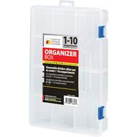 Plastic Compartment Box, 7.75" W x 11.75" D x 2.2" H, 10 Compartments CSL Industriel Inc.