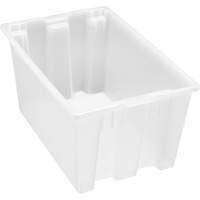 Heavy-Duty Stack & Nest Tote, 15" x 19.5" x 29.5", Clear CSL Industriel Inc.