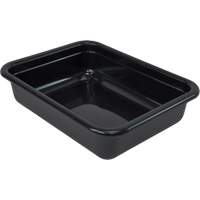 Bac d'entreposage tout usage &agrave; fond plat, 5" ha x 17" p x 22" lo, Plastique, Noir CSL Industriel Inc.