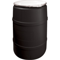 Polyethylene Drums, 55 US gal (45 imp. gal.), Open Top, Black CSL Industriel Inc.