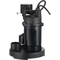 Thermoplastic Submersible Sump Pump, 2560 GPH, 115 V, 4.6 A, 1/3 HP CSL Industriel Inc.