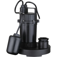 Thermoplastic Submersible Sump Pump, 2560 GPH, 115 V, 4.6 A, 1/3 HP CSL Industriel Inc.