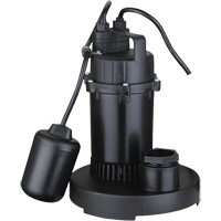 Thermoplastic Submersible Sump Pump, 2560 GPH, 115 V, 4.6 A, 1/3 HP CSL Industriel Inc.