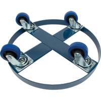 Drum Dolly, Steel, 1400 lbs. Capacity, 24" Diameter, Blue Elastic Casters CSL Industriel Inc.