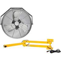 Trousse de ventilateur pour poste de travail industriel avec bras double verrouillable, Industriel, 3 vitesses, Diam&egrave;tre de 18" CSL Industriel Inc.