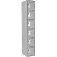 Petits casiers Clean Line, 6 niveaux, 12" x 18" x 72", Acier, Gris, Rivet (assembl&eacute;) CSL Industriel Inc.