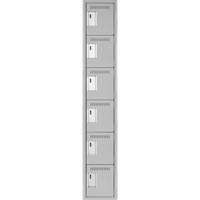 Petits casiers Clean Line, 6 niveaux, 12" x 18" x 72", Acier, Gris, Rivet (assembl&eacute;) CSL Industriel Inc.