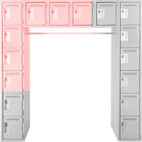 Arche de casiers &eacute;conomiques assembl&eacute;s Clean Line, 16 niveaux, Bloc de 3, 18" x 72" x 12", Acier CSL Industriel Inc.