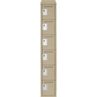 Clean Line Lockerette, 6 -tier, 12" x 18" x 78", Steel, Beige, Rivet (Assembled) CSL Industriel Inc.