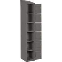 Clean Line Lockerette, 6 -tier, Bank of 4, 48" x 18" x 78", Steel, Charcoal, Rivet (Assembled) CSL Industriel Inc.