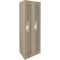 Casiers Clean Line, Bloc de 2, 24" x 15" x 72", Acier, Beige, Rivet (assembl&eacute;), Perfor&eacute; CSL Industriel Inc.