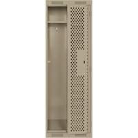 Casiers Clean Line, Bloc de 2, 24" x 15" x 72", Acier, Beige, Rivet (assembl&eacute;), Perfor&eacute; CSL Industriel Inc.