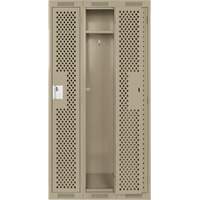 Casiers Clean Line, Bloc de 3, 36" x 12" x 72", Acier, Beige, Rivet (assembl&eacute;), Perfor&eacute; CSL Industriel Inc.