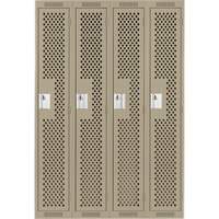 Casiers Clean Line, Bloc de 4, 48" x 12" x 72", Acier, Beige, Rivet (assembl&eacute;), Perfor&eacute; CSL Industriel Inc.