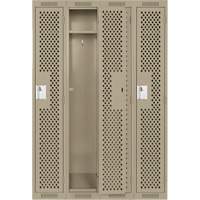 Casiers Clean Line, Bloc de 4, 48" x 12" x 72", Acier, Beige, Rivet (assembl&eacute;), Perfor&eacute; CSL Industriel Inc.