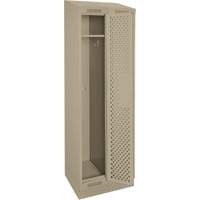 Clean Line Lockers, Bank of 2, 24" x 18" x 82", Steel, Beige, Rivet (Assembled), Perforated CSL Industriel Inc.