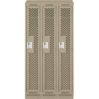 Casiers Clean Line, Bloc de 3, 36" x 18" x 82", Acier, Beige, Rivet (assembl&eacute;), Perfor&eacute; CSL Industriel Inc.