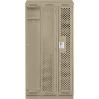Casiers Clean Line, Bloc de 3, 36" x 18" x 82", Acier, Beige, Rivet (assembl&eacute;), Perfor&eacute; CSL Industriel Inc.