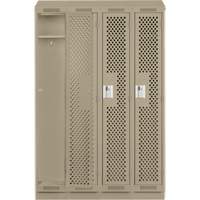 Casiers Clean Line, Bloc de 4, 48" x 18" x 82", Acier, Beige, Rivet (assembl&eacute;), Perfor&eacute; CSL Industriel Inc.