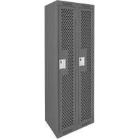 Casiers Clean Line, Bloc de 2, 24" x 15" x 72", Acier, Charbon, Rivet (assembl&eacute;), Perfor&eacute; CSL Industriel Inc.