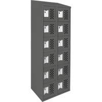 Petit casier perfor&eacute; Clean-Line, 6 niveaux, Bloc de 2, 12" x 72" x 12", Acier CSL Industriel Inc.