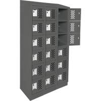 Assembled Lockerettes Clean Line Perforated Economy Lockers, 6 -tier, Bank of 3, 18" x 72" x 12", Steel CSL Industriel Inc.